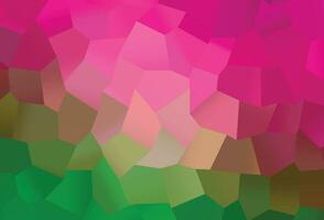 Light Pink, Green vector background with hexagons.