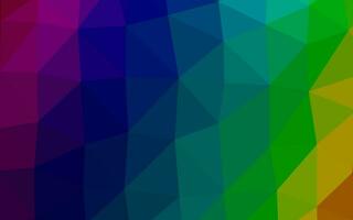 Dark Multicolor, Rainbow vector polygon abstract background.