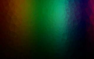 Dark Multicolor, Rainbow vector low poly layout.