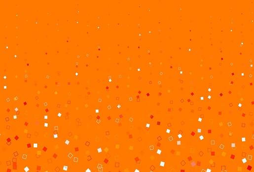 Telón de fondo de vector naranja claro con líneas, rectángulos.