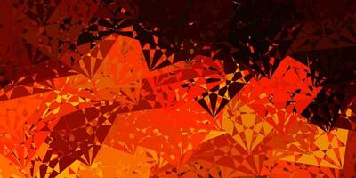 Dark Orange vector texture with memphis shapes.