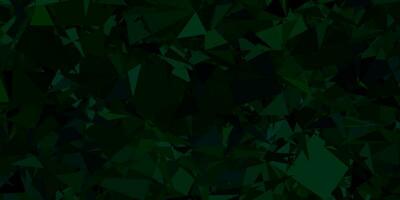 Dark Green vector template with triangle shapes.