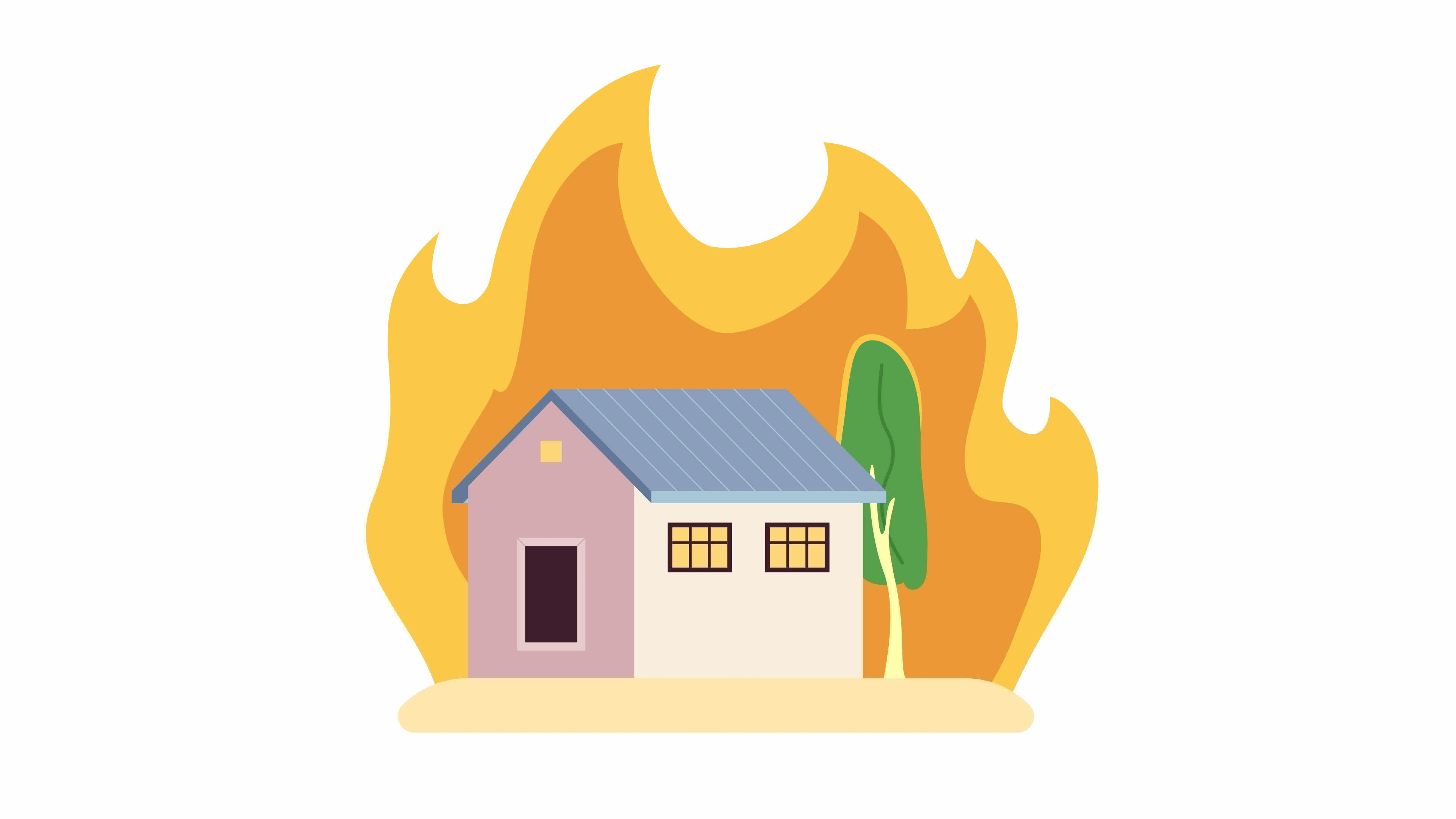 House in fire cartoon animation. Burning home, arson fire 4K video motion  graphic. Destruction accident. Property damage. Disaster conflagration 2D  color animated scene isolated on white background 27952401 Stock Video at  Vecteezy