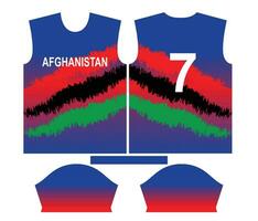 Afghanistan national cricket jersey vector