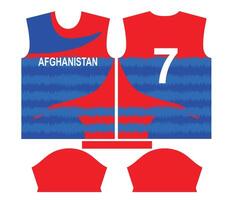 Afghanistan national cricket jersey vector