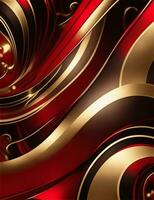 gift abstract background, red and black, gold illustration elements photo