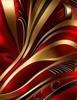 gift abstract background, red and black, gold illustration elements photo