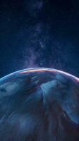 planeet in de buitenste ruimte, 3d weergave. video
