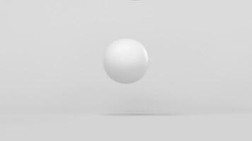 Bouncing soft balls with white background, 3d rendering. video