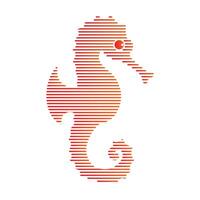 Seahorse unique design vector illustration photo