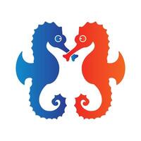 Seahorse love concept vector illustration photo