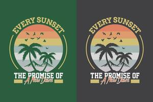 Sunset Custom T-Shirt Design vector