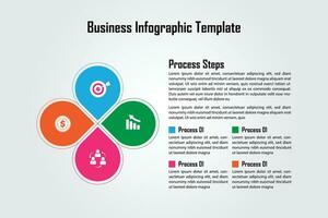 negocio infografía modelo para usted vector