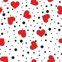 Hearts And Love Seamless Pattern vector