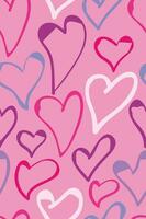 Hearts And Love Seamless Pattern vector