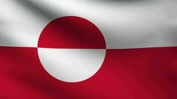 Groenland vlag golvend video