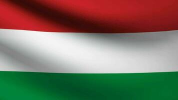 Flag of Hungary waving video