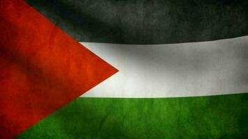 palästinensisch Flagge winken beim Wind video