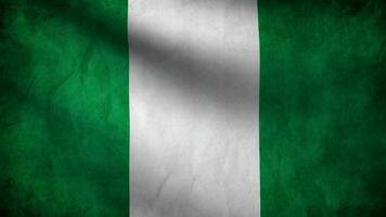 Flag of Nigeria waving video