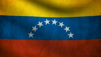 Flag of Venezuela waving video