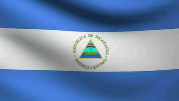 alt Nicaragua Flagge winken video