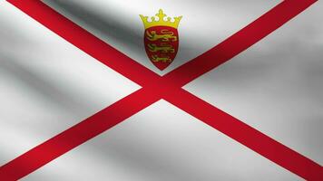 Flag of Jersey waving video