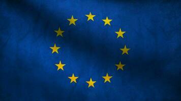Europa bandera ondulación video