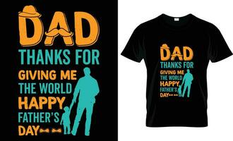 Happy Father's Day motivational Funny quotes typography Gift Dad t-shirt design and vector graphic template EPS File.