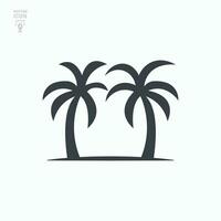 Palm tree icon. Coconut tree. Summer concept. Isolated vector illustration logo.