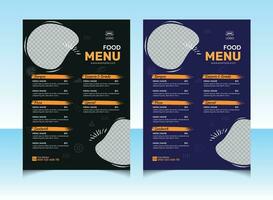 Special delicious food menu flyer template design vector