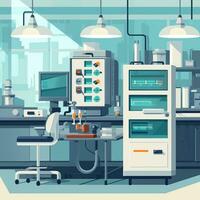 Medical lab medicine Illustration flat high quality ai image generated photo