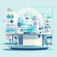 Medical lab medicine Illustration flat high quality ai image generated photo