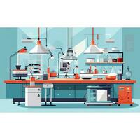 Medical lab medicine Illustration flat high quality ai image generated photo