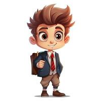 School character cartoon style, Back to school high quality ai image generated photo