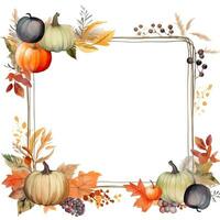 Whiteboard vintage Autumn clipart white background high quality ai generated image photo