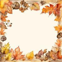 Whiteboard vintage Autumn clipart white background high quality ai generated image photo