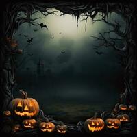Halloween frame text space high quality ai generated image photo