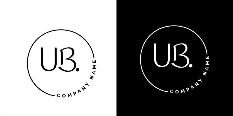 the logo says UB on a black and white background
