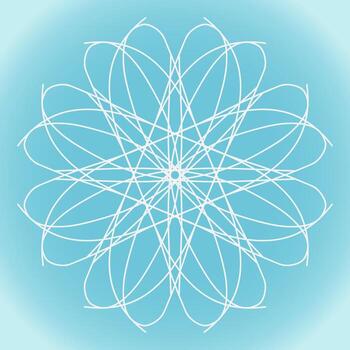 copo de nieve vector resumen forma en azul degradado antecedentes