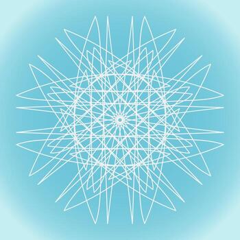 copo de nieve vector resumen forma en azul degradado antecedentes