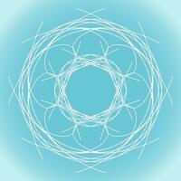 copo de nieve vector resumen forma en azul degradado antecedentes