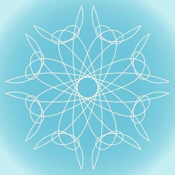 copo de nieve vector resumen forma en azul degradado antecedentes