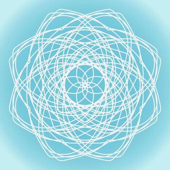 copo de nieve vector resumen forma en azul degradado antecedentes