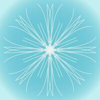 Snowflake vector abstract shape on blue gradient background