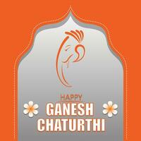 ganesh chaturthi celebracion saludo vector ilustración