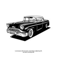 Classic vintage retro car design vector