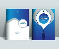 Proposal Cover Design Template adept for multipurpose Projects vector