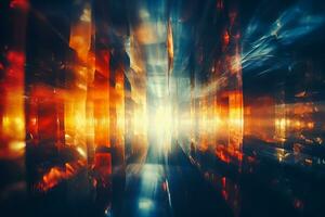 Real film strip texture featuring burn light leaks creating an abstract background photo