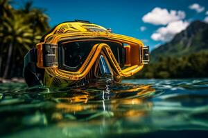 buceo máscara un esencial equipo para submarino exploración foto