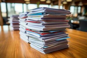 Stack of printed documents photo